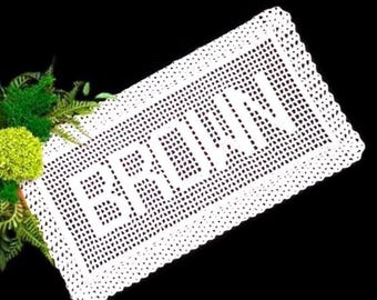 Personalized Name Doily Crochet Pattern Version 3 - Filet - (PDF Pattern)