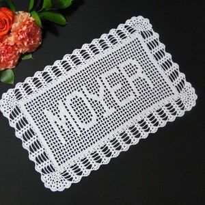 Personalized Name Doily Crochet Pattern Version 1 - Name Doily Crochet Pattern - Name Fillet Crochet Pattern - Instant Download PDF