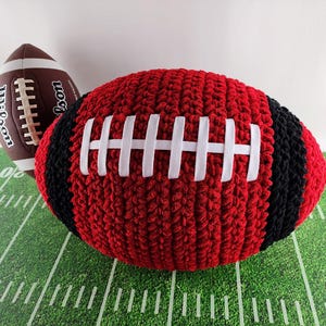 Chunky Football Pillow Crochet Pattern - Large Size - Amigurumi - Sports - Game - Toy - Cushion - Foot Ball - Toys - Instant Download PDF