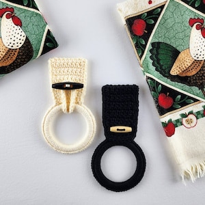 Handtuchhalter häkeln in zwei Designs Version 1 - Handtuchhalter häkeln Anleitung - Handtuchhalter häkeln Anleitung - Instant Download PDF