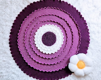 Blooming Flower Baby Blanket Crochet Pattern - Baby Afghan - Lap Blanket - Flower Crochet Pattern - Floral Crochet - Instant Download PDF