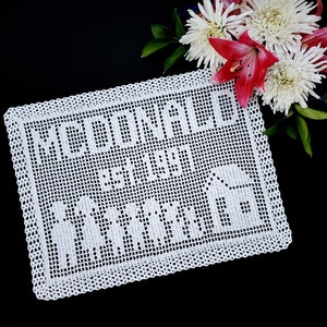 Family Personalized Doily Crochet Pattern - Two Designs Included - Family Name Doily Fillet Crochet Pattern - Instant Download PDF