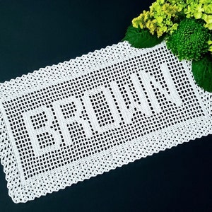 Personalized Name Doily Crochet Pattern Version 3 - Name Doily Crochet Pattern - Name Fillet Crochet Pattern - Instant Download PDF
