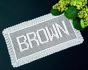 Personalized Name Doily Crochet Pattern Version 3 - Name Doily Crochet Pattern - Name Fillet Crochet Pattern - Instant Download PDF