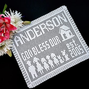 Family Personalized Doily Crochet Pattern - Two Designs Included - Family Name Doily Filet Crochet Pattern - Instant Download PDF