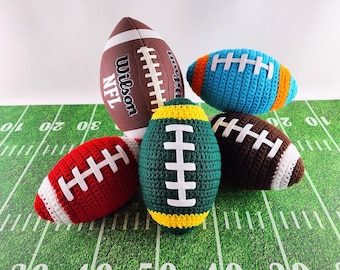 Small Football Pillow Crochet Pattern - Amigurumi - Sport - Game - Toy - Pillows - Foot Ball - Cushion - Sports - Instant Download PDF