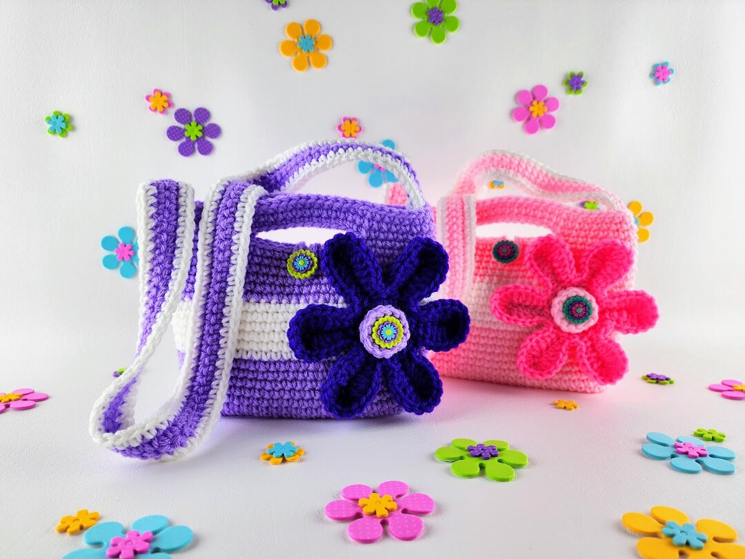 Flower Purse Crochet Pattern Daisy Purse Daisy Applique Crochet Pattern