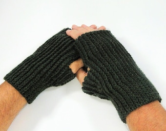 Men's Fingerless Gloves Crochet Pattern - Women's and Men's Sizes - Knit Look Fingerless Gloves Crochet Pattern - Instant Download PDF