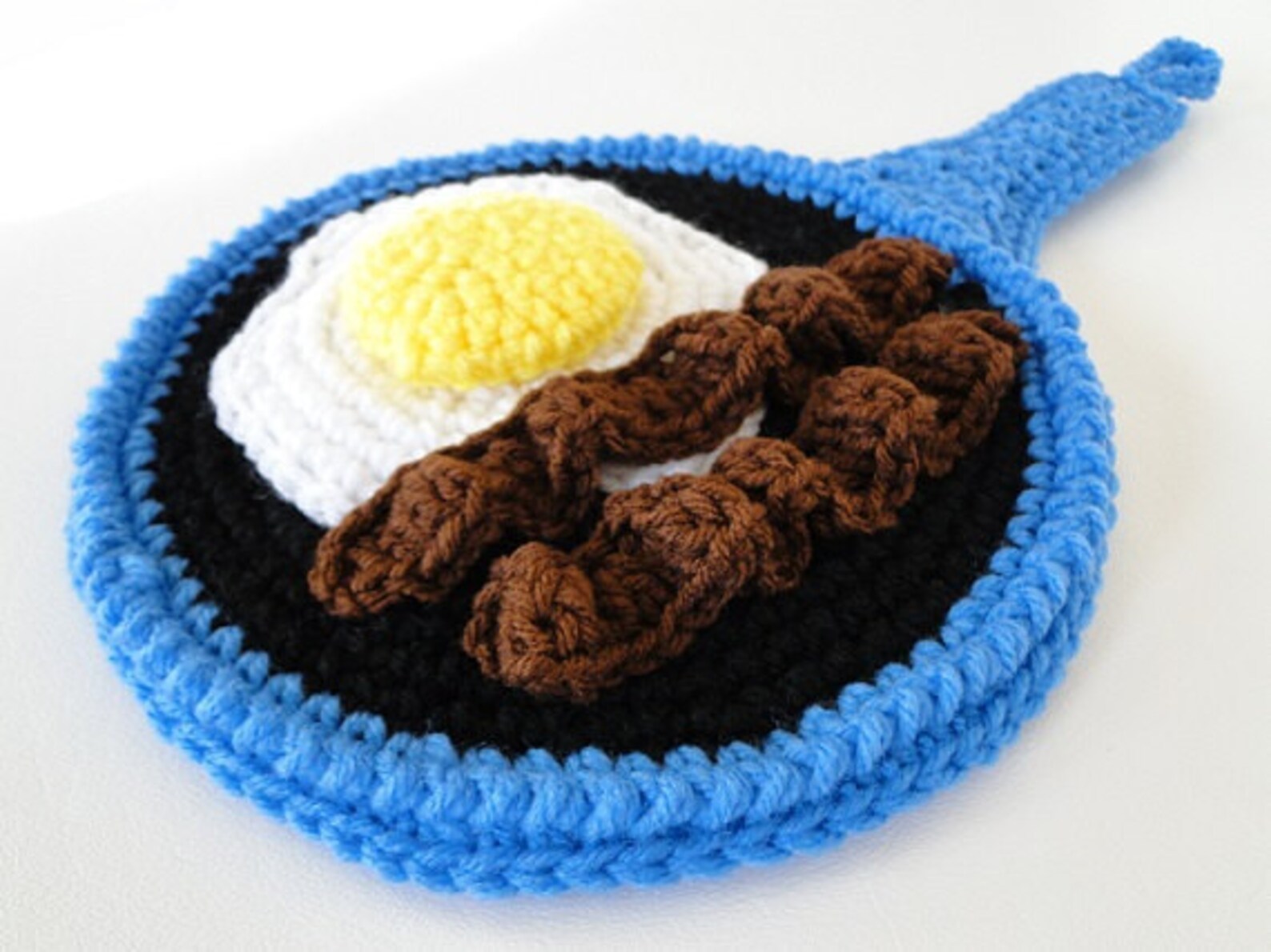 Bacon and Egg Skillet Potholder Crochet Pattern Food Etsy