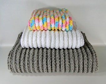 Chunky Baby Blanket Crochet Pattern - Chunky Blanket Crochet Pattern in Three Sizes - Chunky Afghan Crochet Pattern - Instant Download PDF