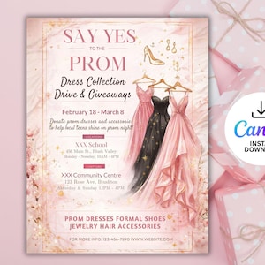 prom dress drive flyer say-yes-to-prom-dress-flyer