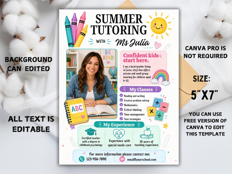 summer tutor flyer templatetutor flyertutoring template editabletutoring templatetutoring schedule and paytutoring flyertutoringsummer tutoring flyersummer tutoringflyers education marketingcanva teacher templatessummer tutor reading classtutoring services flyertutoring canvatutor flyer simpletutor small groupsummer tutoring advertisement 1-3 grades