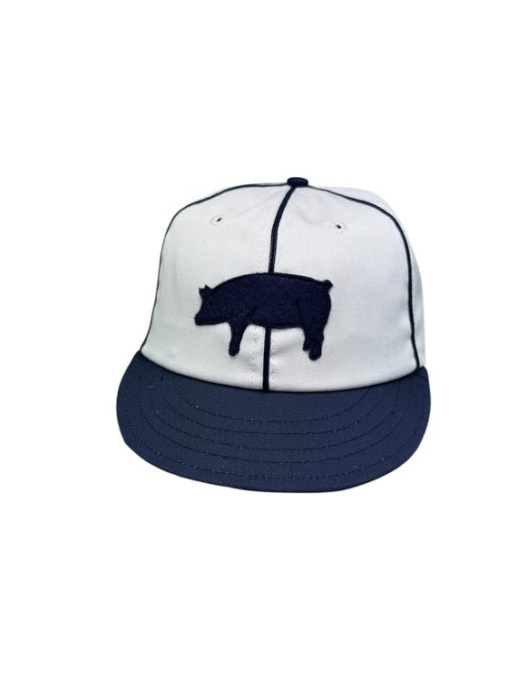 Hog ‘n Hominy vintage base ball team cap. Fitted to any size. Select at checkout