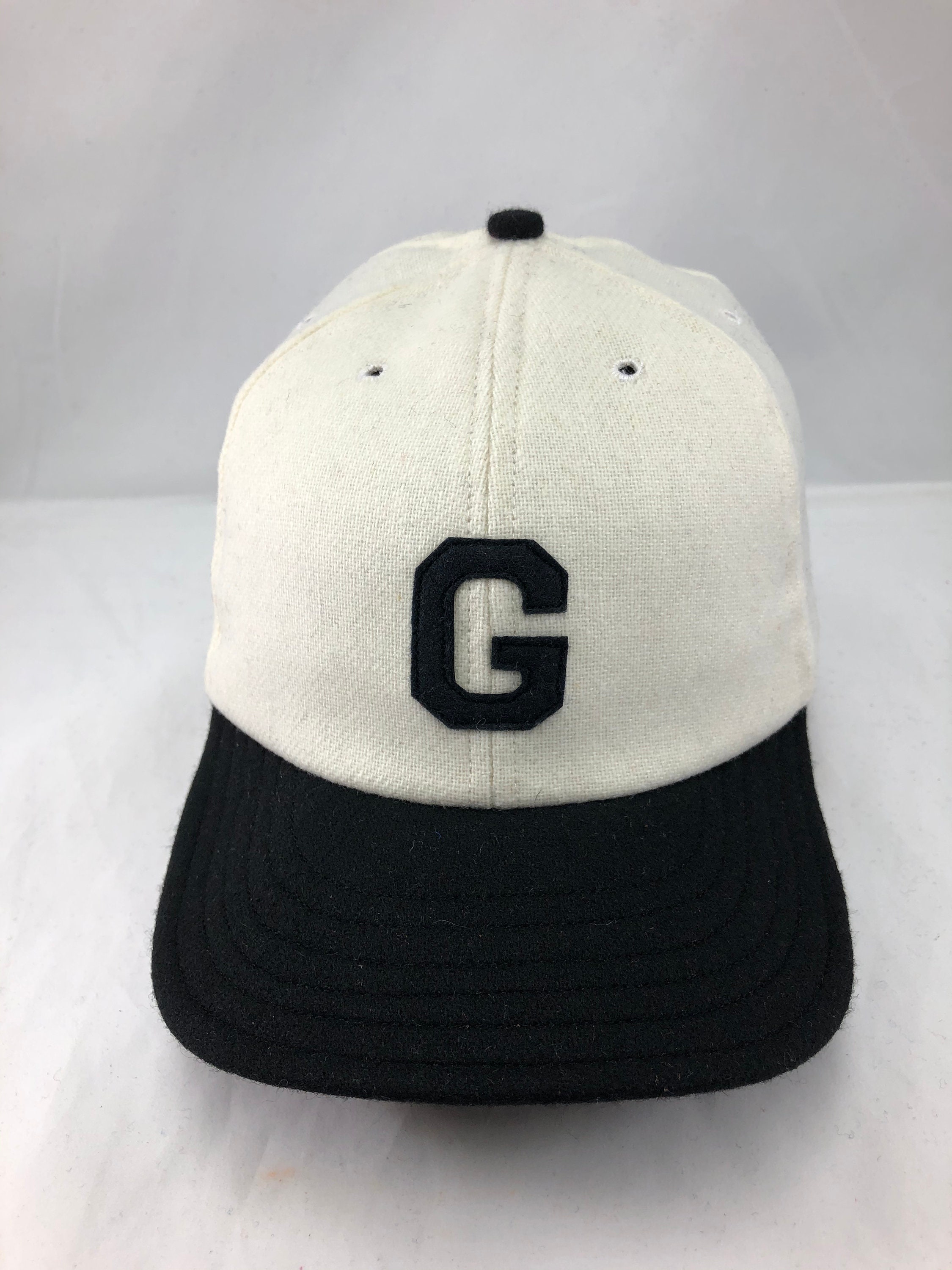 White Wool Flannel 6 Panel Cap, Black 2 1/2 In. Visor. Hand Cut Black G  Felt Logo. Custom Hat, Made to Order, Fitted, Any Size Available. - Etsy  Finland
