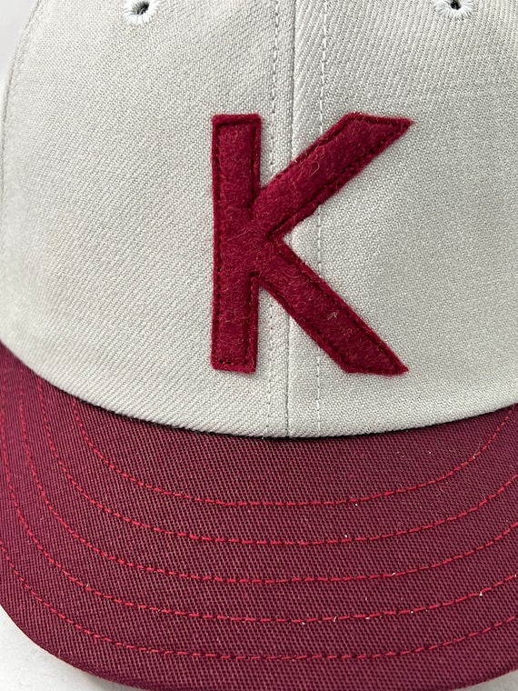 Kingston Guards Vintage Base Ball Team cap. Acrylic wool serge 6 panel, fitted to any size.