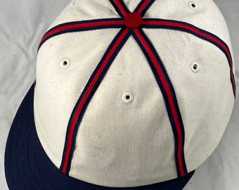 Rising Sun Vintage Base Ball Team cap. Cotton twill crown, fitted to any size. Embroidery name on sweatband optional.