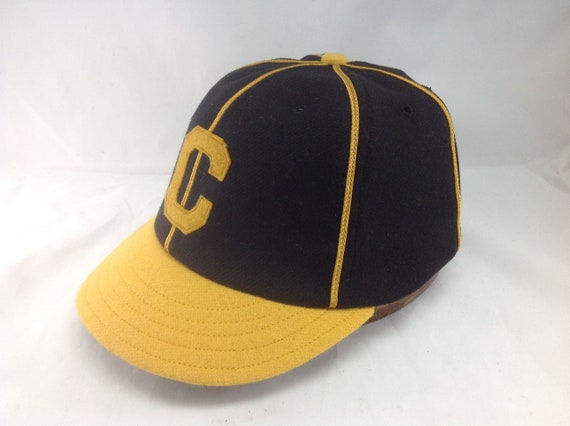 ANY  Felt Letter. ANY Size. Black and Gold wool flannel 6 panel cap with gold soutache with 2" visor, and button.