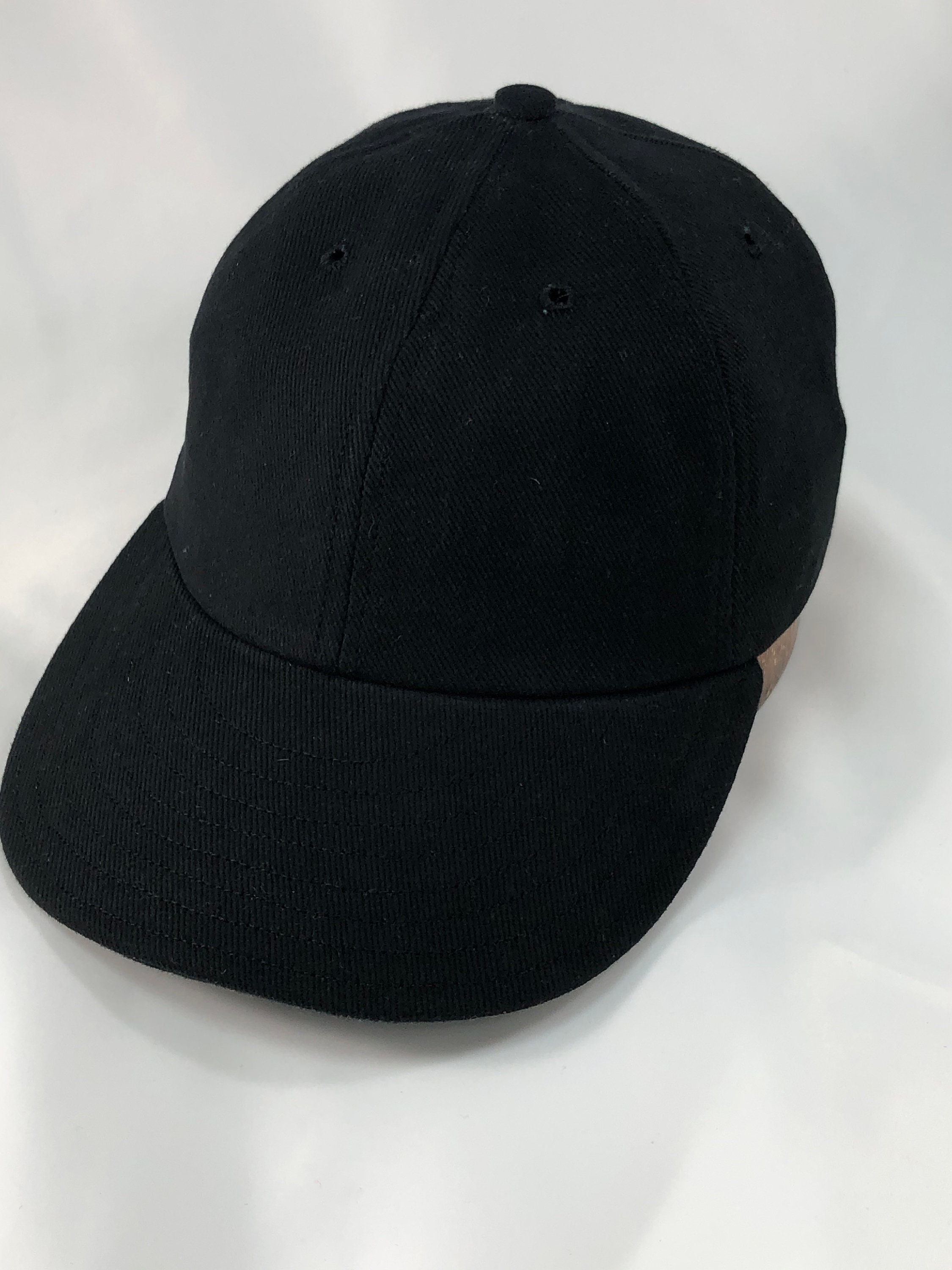 Black denim 6 panel cap with 2”, 2.5” or 3” visor. Select visor length ...