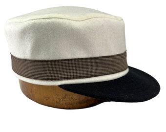 Franklin Farriers of Knoxville Vintage Base Ball cap. White wool flannel, fitted to any size.