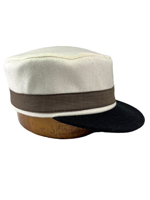 Franklin Farriers of Knoxville Vintage Base Ball cap. White wool flannel, fitted to any size.