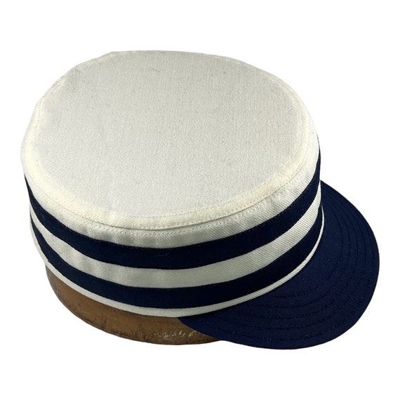 Acrylic wool serge boxcap worn by the Denver Blue Stockings Vintage Base Ball, custom made to order in any size.