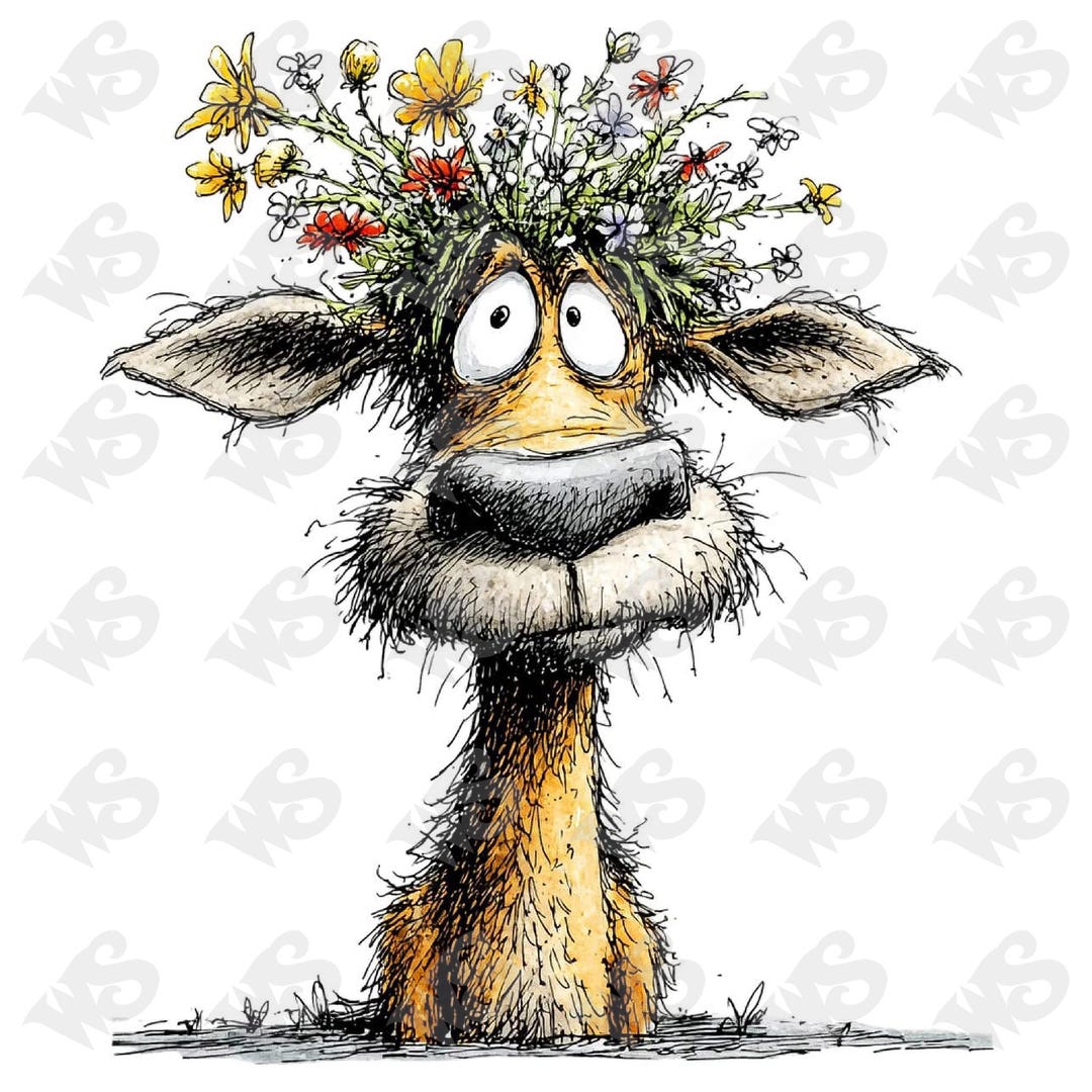 Whimsical Spring Deer Clipart: Whimsical Graphics (digital Download ...