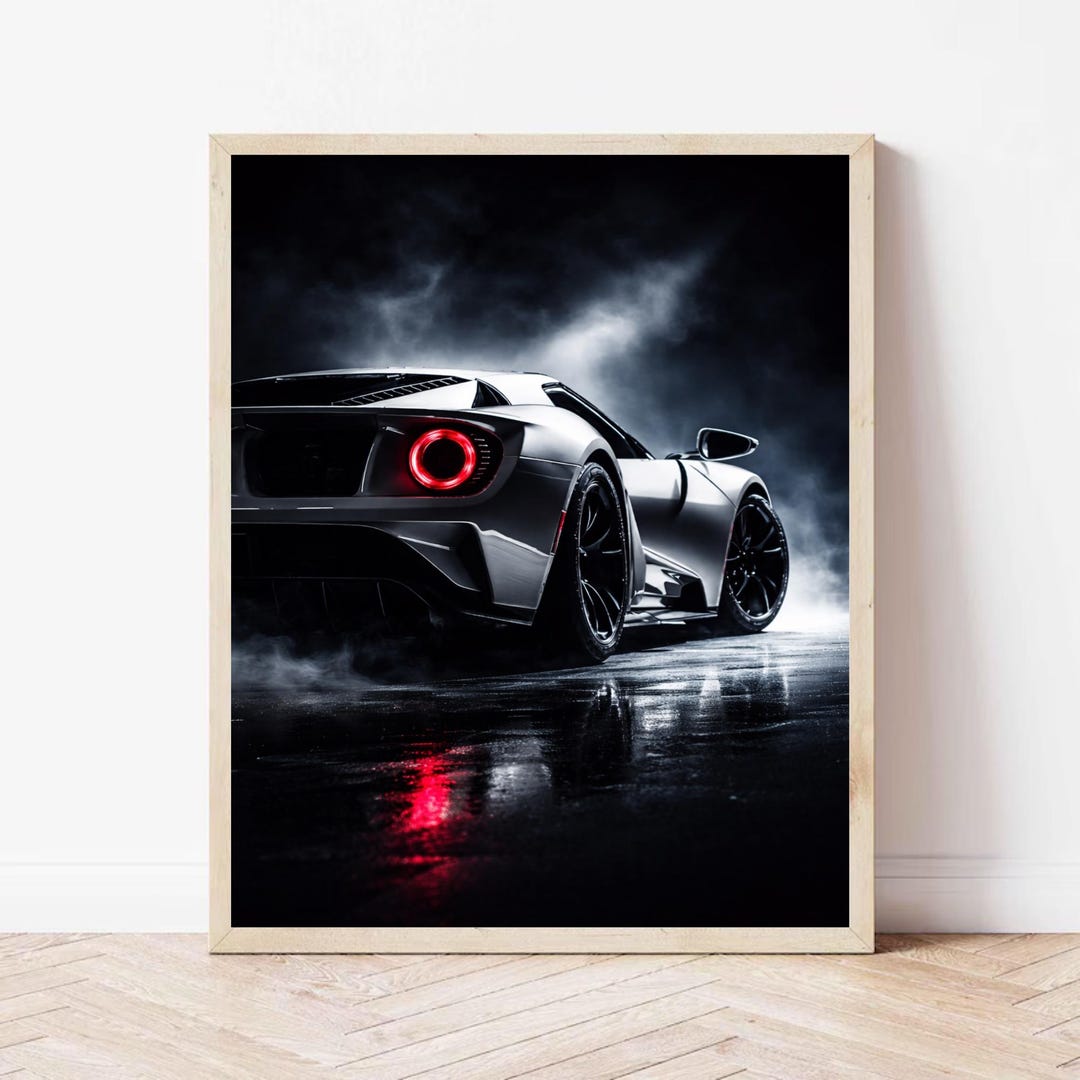 Gt Racing Poster Ford GT Supercar Poster Instant Download - Exotic Racing Porsche Wall ...