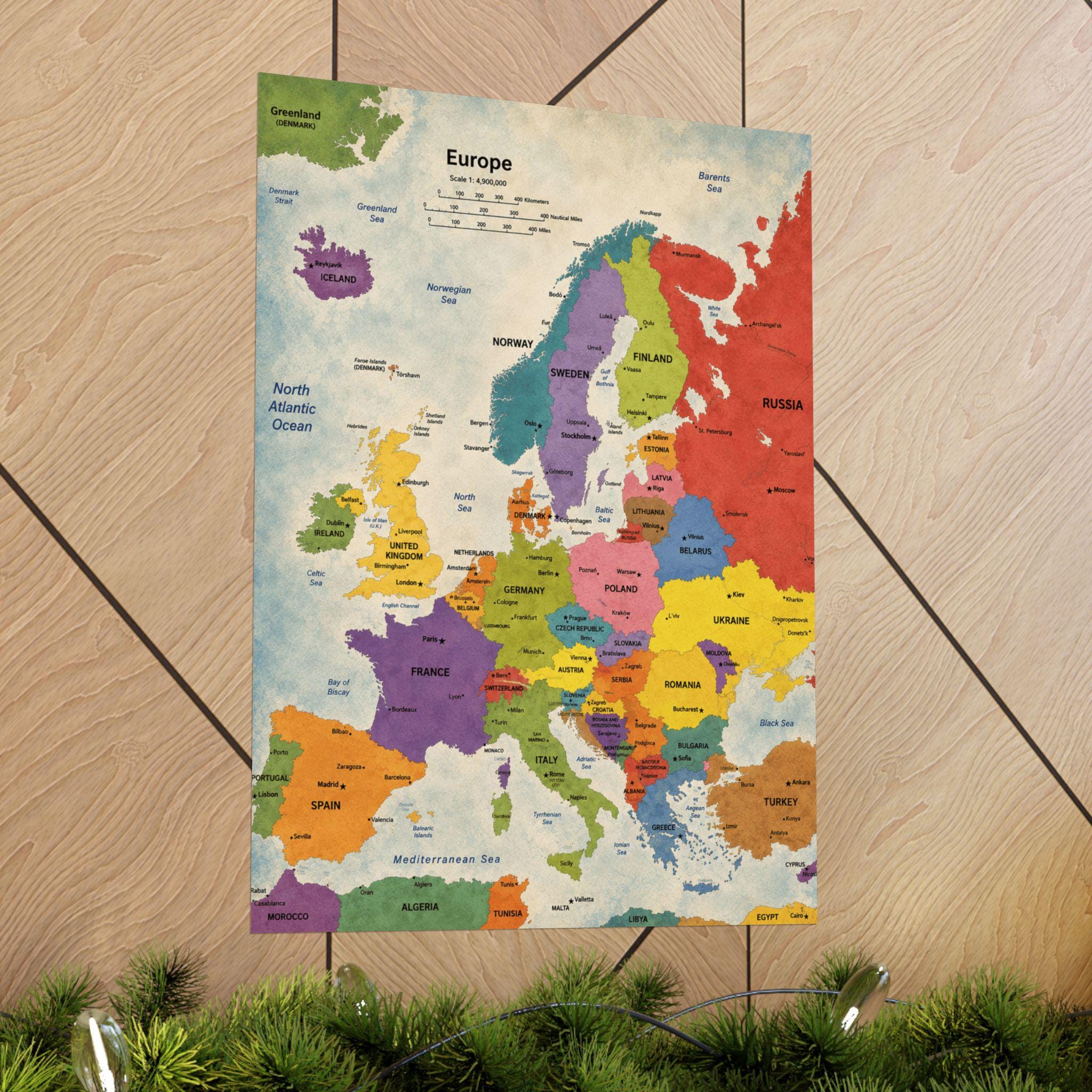 1980年ヨーロッパの地図、観光案内ガイド European Map in 1980 - Etsy UK