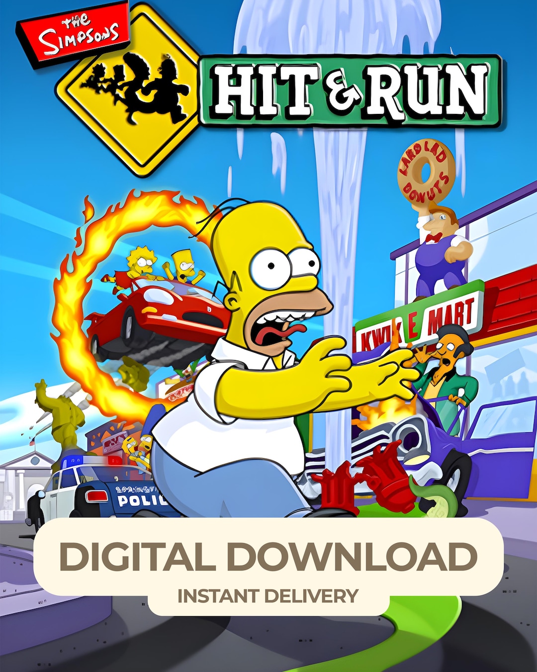 The Simpsons: Hit & Run - PC Classic Open-world Cartoon Racing - Etsy