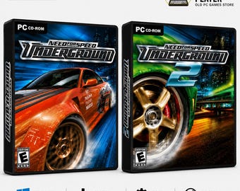 Need for Speed Underground 1 & 2 PC Bundle — Digital Download, Vintage Street Racing Lot, Y2K Tuner Game
