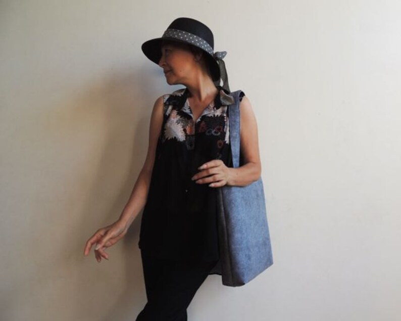 New York Tote Bag Grey Wool Felt Tote Bag