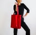 Metallic Red Tote Bag - New York Tote Bag 