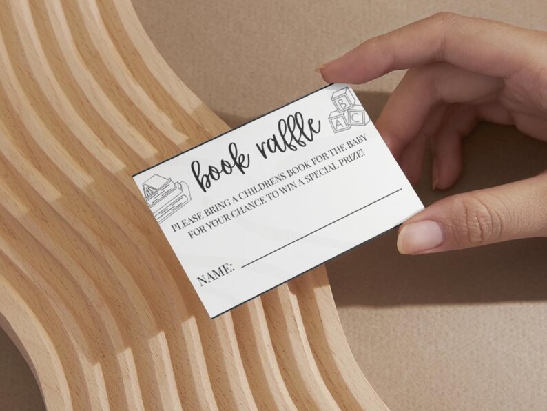 Baby Shower Book Raffle Tickets | Printable Game (instant Download) - Etsy
