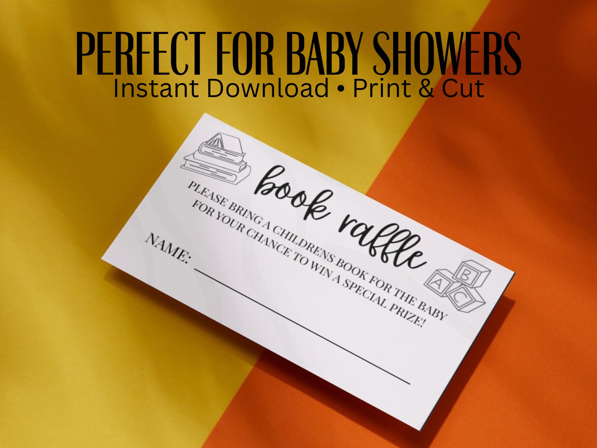 Baby Shower Book Raffle Tickets | Printable Game (instant Download) - Etsy