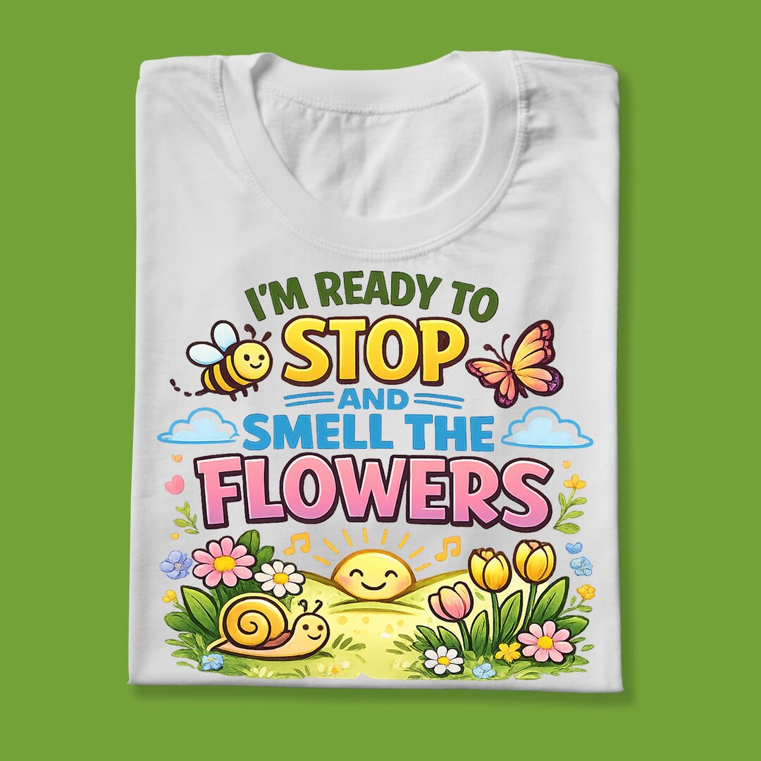 Stop and Smell Flowers PNG, Spring Flowers PNG, Bee Butterfly ...