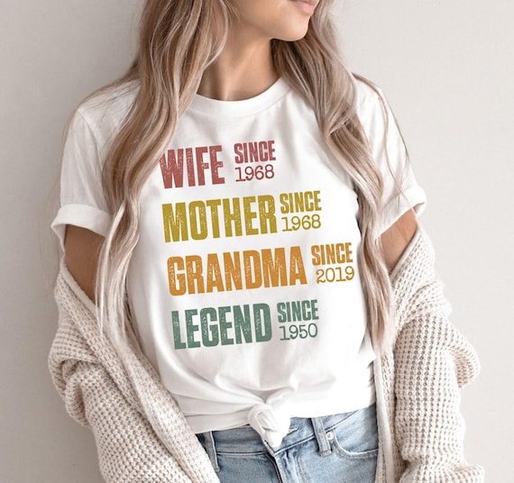 Custom Wife Mother Grandma Legend Shirt, Retro Personalized Mom Tee, Mothers Day Gift