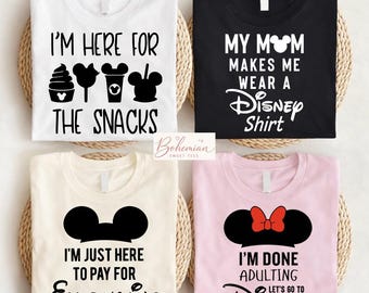 Funny Disney Family Vacation Shirts, Matching Disneyland & Disney World Trip Tees, Mickey Inspired Family Group Outfit
