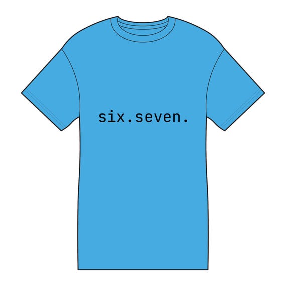 six.seven. minimalist text tee | t-shirt