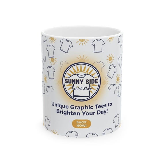 Sunny Side Ceramic Mug, (11oz, 15oz)
