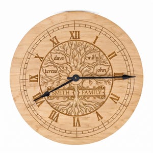 Personalisierte Holzuhr, Namensschild mit individueller Gravur, Wanddeko im Landhausstil, Schild zum Schulanfang, Geschenk für Lehrer, Geschenk zur Schülermotivation