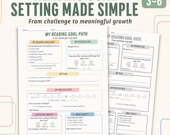 Reading Goal Tracker & Conference Cards | Student Reading Goals Printable