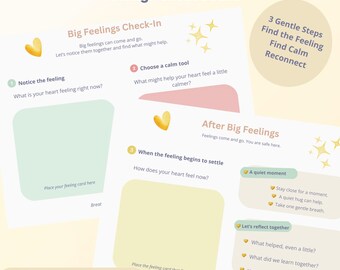 Calm Down System for Kids Printable | Emotional Regulation Tool | Feelings Check In Chart | Calm Corner Activity | Coping Skills for Kids