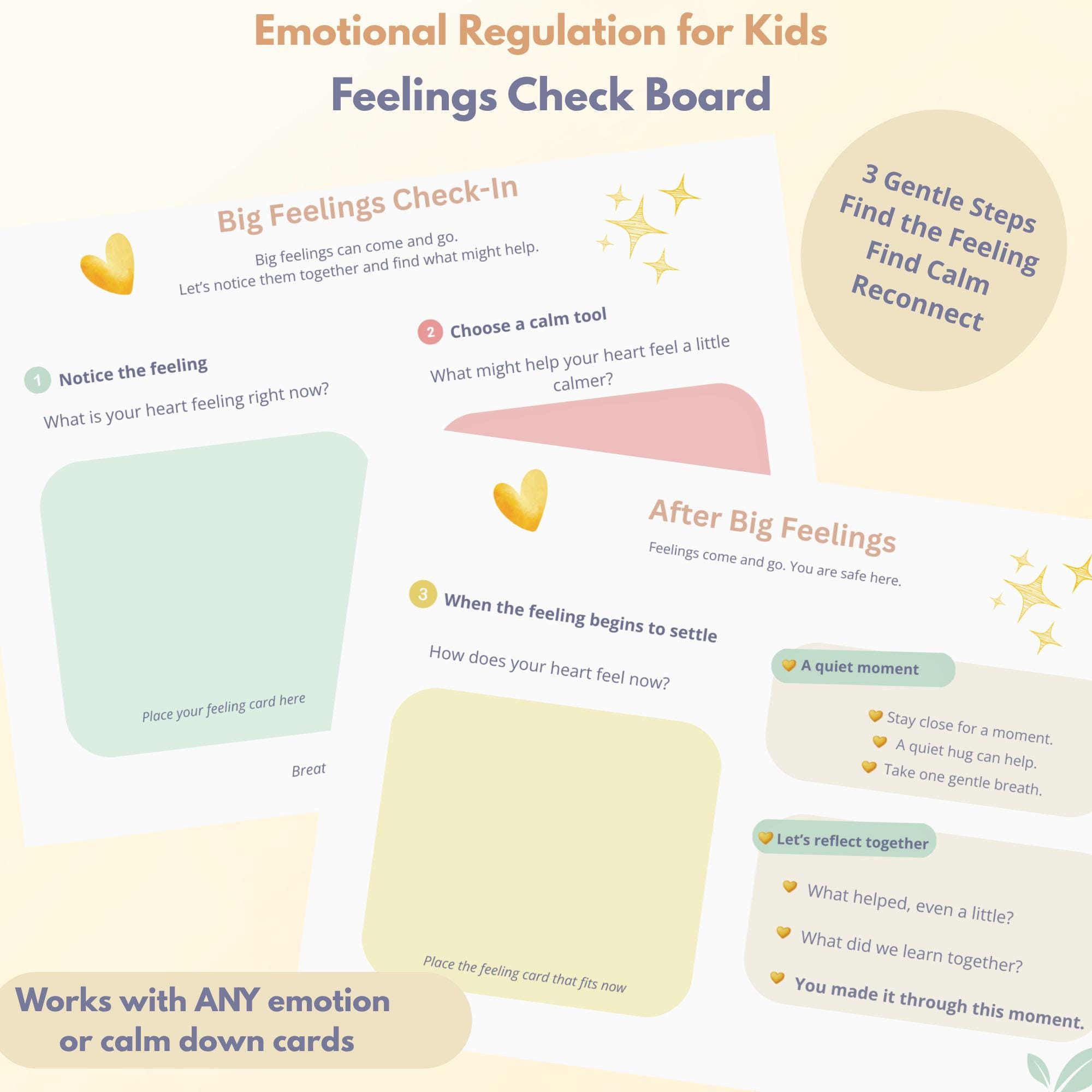 Calm Check Calm Down System for Kids Printable | Emotional Regulation Tool ...