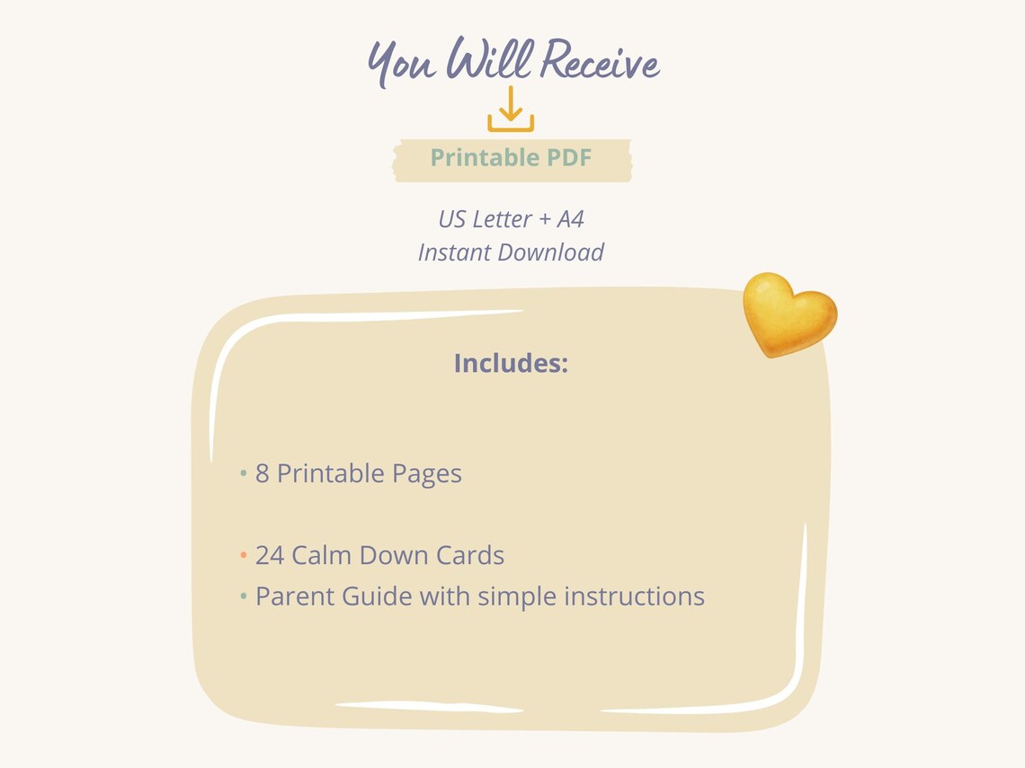 Calm Down Cards for Kids | Emotional Regulation Printable | Calm Corner ...