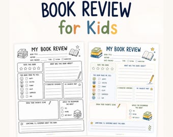 Summer Reading Response Worksheet for Kids | Book Review Printable | Reading Comprehension Activity | Homeschool Reading Journal