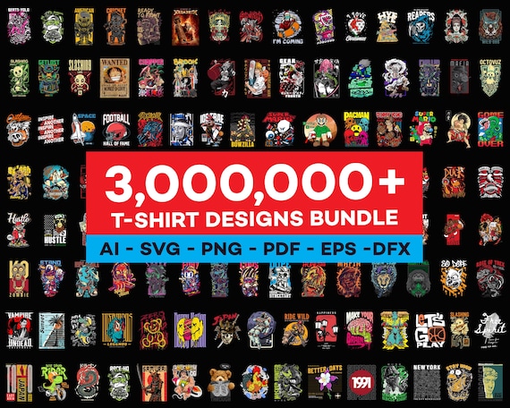 T Shirt Graphics Bundle, Apparel Design Pack, Urban Streetwear Designs, Clothing Print Files, T Shirt Artwork Bundle, Print Ready Designs