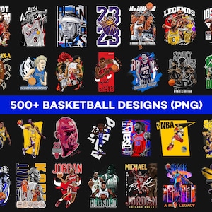 500+ Basketball T-Shirt Designs Bundle, Sports Streetwear Graphics Pack, PNG Files, Print on Demand, DTG Basketball Apparel Designs