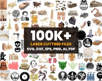 100k+ Laser Cutting Files Bundle, Svg Dxf Ai Eps Png, Craft & CNC Design Collection, Instant Download