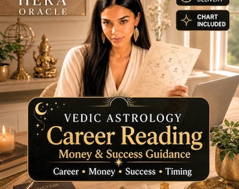 Vedic Astrology Birth Chart Career Reading | Detailed Money & Wealth Timing, Same-Day Delivery