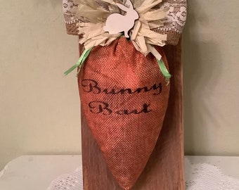 Carrot Prim Wall Door Hanger Houswarming Spring Easter Decor Upcycled  Ready to Ship Handmade